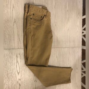 Hollister Beige Tan Mens Cargo Khaki Pants Cotton Skinny Slim Fit Size 33 X 32